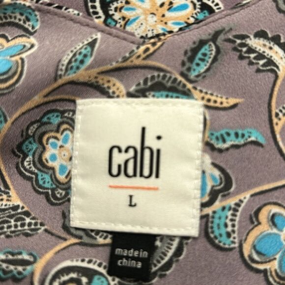 Cabi lilac floral spaghetti strap multi layered blouse Size L EUC - Picture 6 of 10